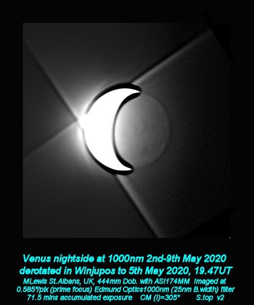 Third conversation with Martin Lewis — This time this man got a superb Venus nightside image!