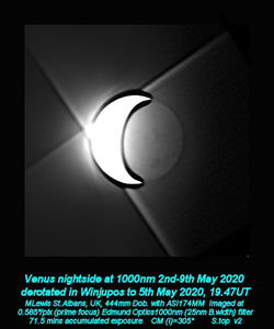 Third conversation with Martin Lewis — This time this man got a superb Venus nightside image!