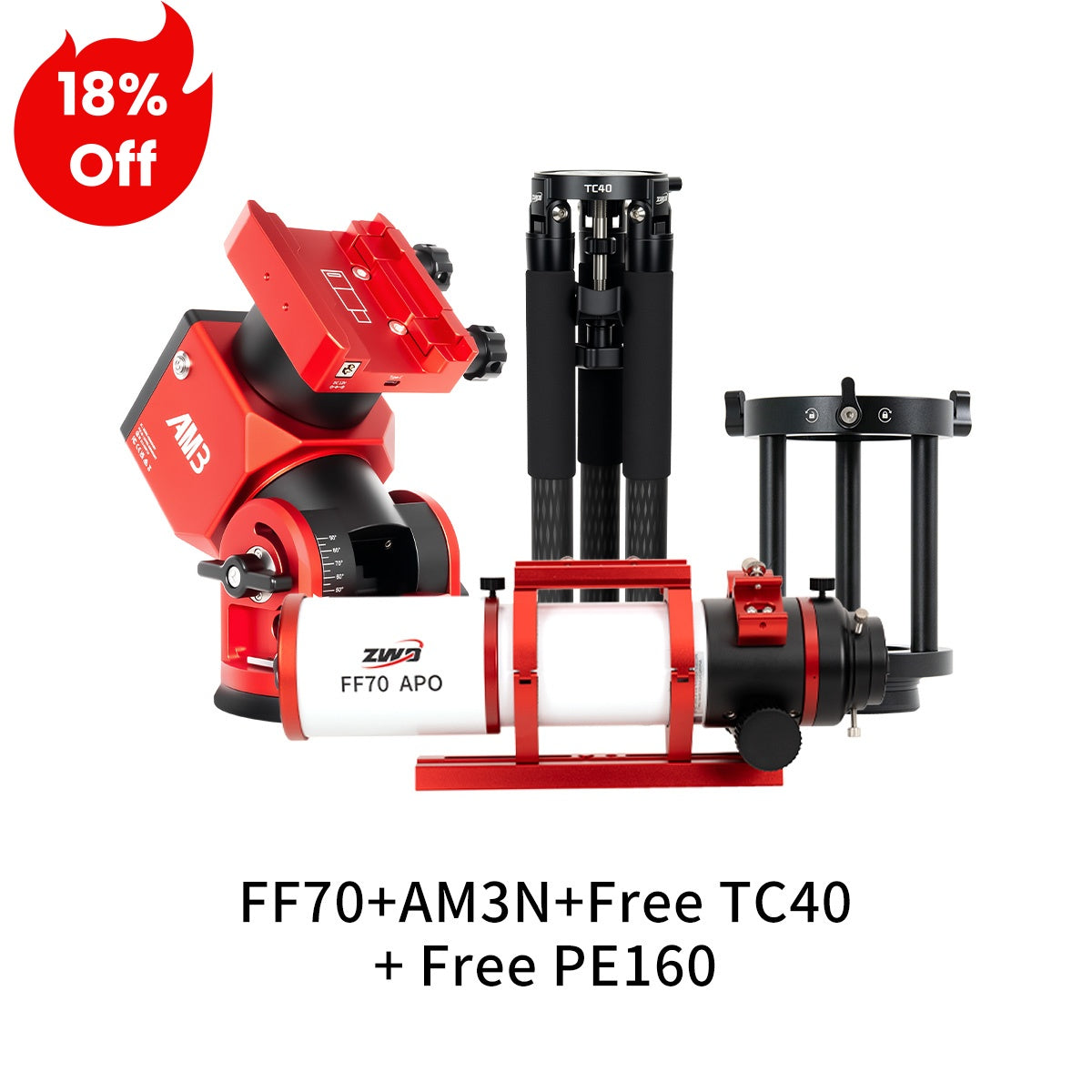 4cファイブスター FF70 APO Flat-Field Apochromatic Refractor/FF70 APO Bundle – ZWO